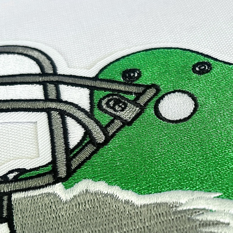 Green Pattern Design Embroidery Patch for Baseball Cap Logo