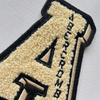 Mint White And Black Border Letter Design Embroidery Patch for Karting Hat Logo