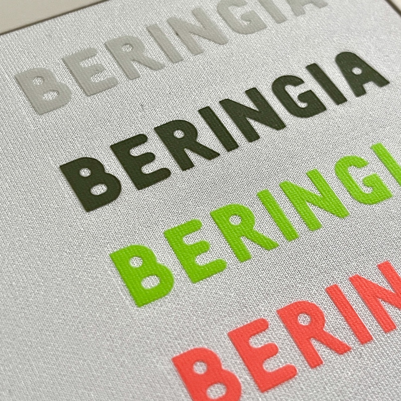 Colored Letter Logo Reflective Heat Transfers for Clothing Design