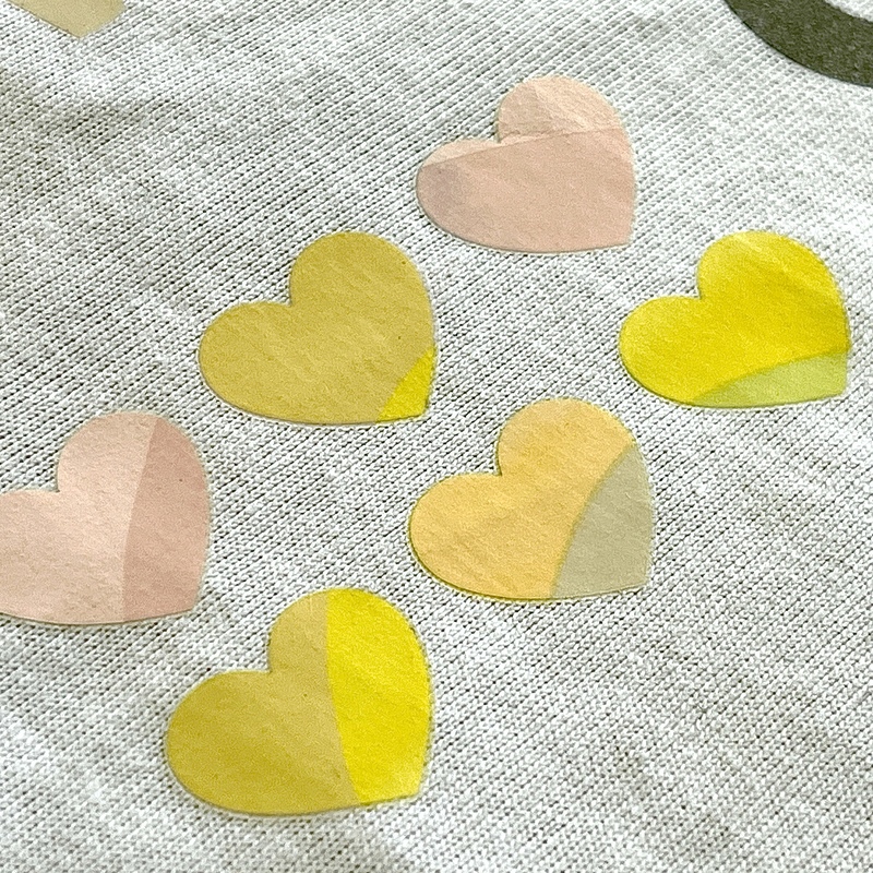 Heart Pattern UV Light Colour Changing Heat Transfers for Fashion Design