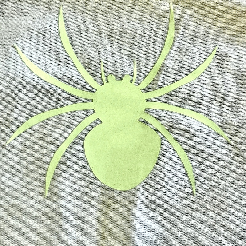 Spider Insect Pattern Glow In-the-dark Heat Transfers for Backpack Decoration