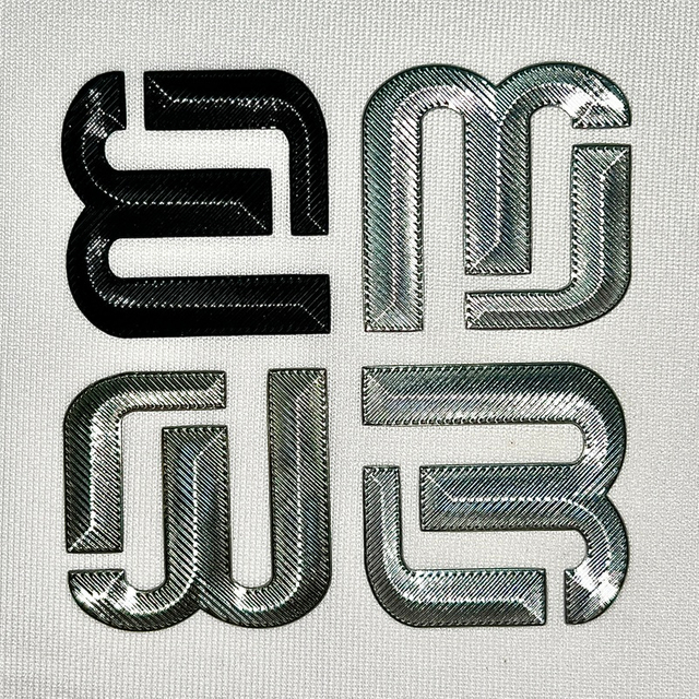 Metallic Texture TPU Patch for Sportswear Logo Decoration
