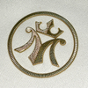 Customization Metallic Golden Textured Iron-on TPU Patches 