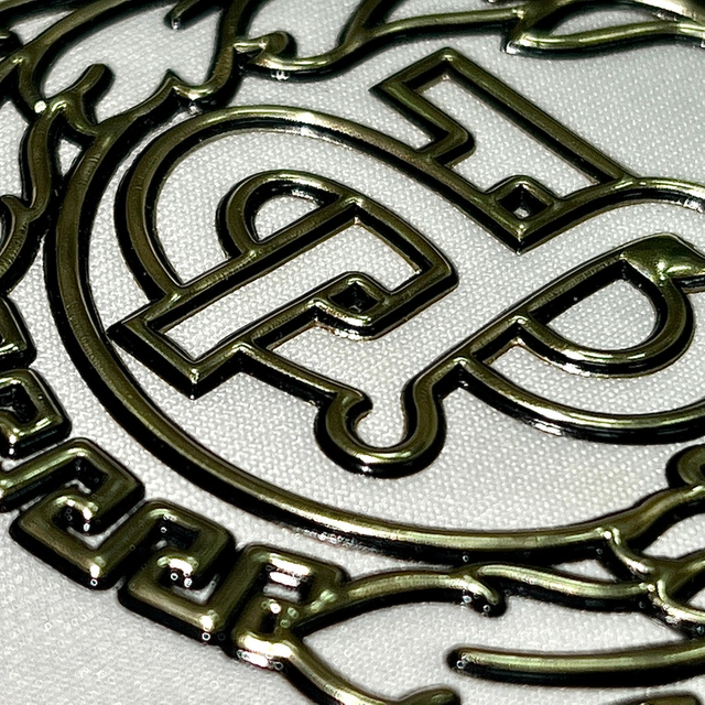 3D Metallic Raised Iron-on TPU Patch for Baseball Cap Logo