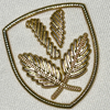 3D Metallic Gold Raised TPU Patch for High-end Brand Clothing