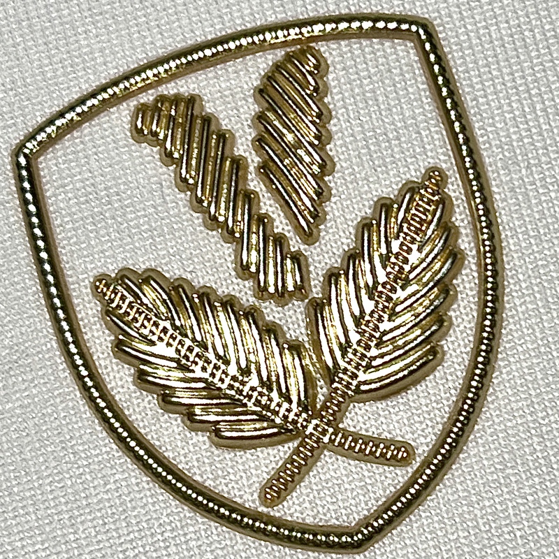 3D Metallic Gold Raised TPU Patch for High-end Brand Clothing