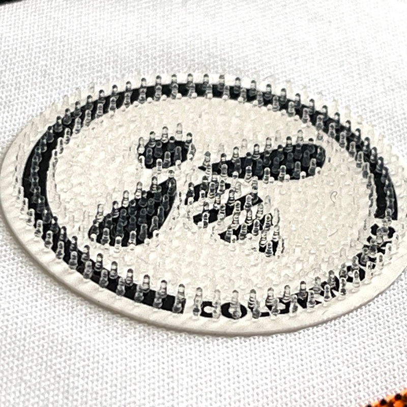 New Black And White Insect Pattern Brush Silicone Patches for Karting Cap