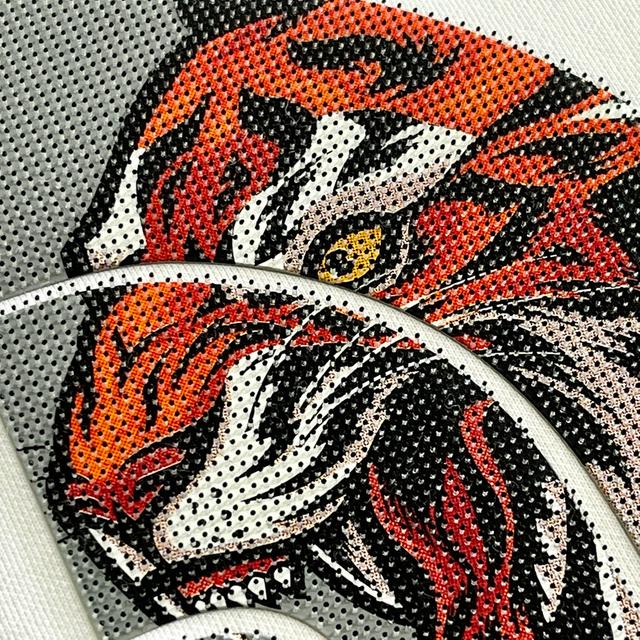 Colored Tiger Pattern Brush Silicone Patches for Casual Wear