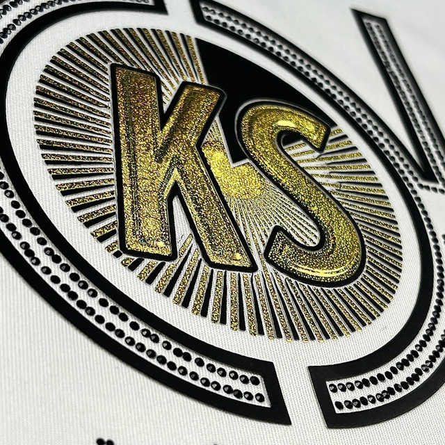 Golden Metallic High Density Letter Heat Transfer