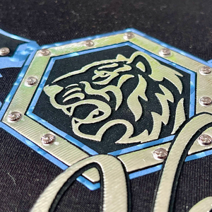 Luxurious Silver Metallic Rhinestuds Heat Transfer