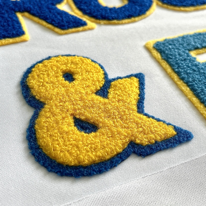 Two-layers Towel Embroidery Chenille Embroidery Patch Heat Transfer