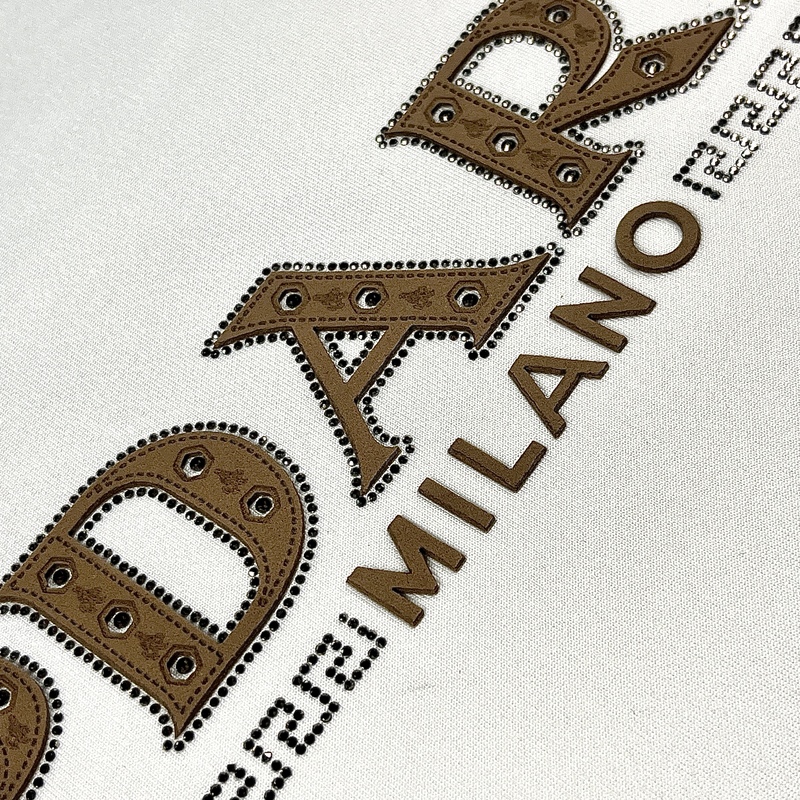 3D Alphabet Heat Transfer Labels with Fabric Embossed Letters for Fashion Brands