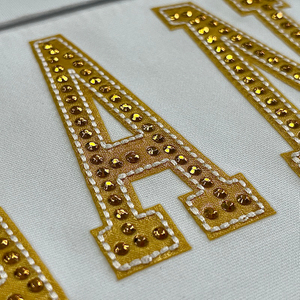 Fabric Patch Embroidery Patch with Rhinestone Heat Transfer