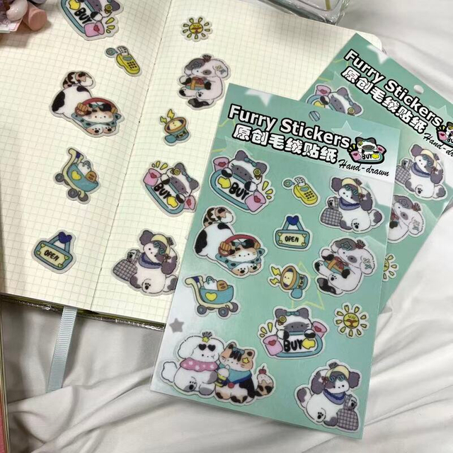In-stock DIY Stick-on Cartoon Furry Stickers