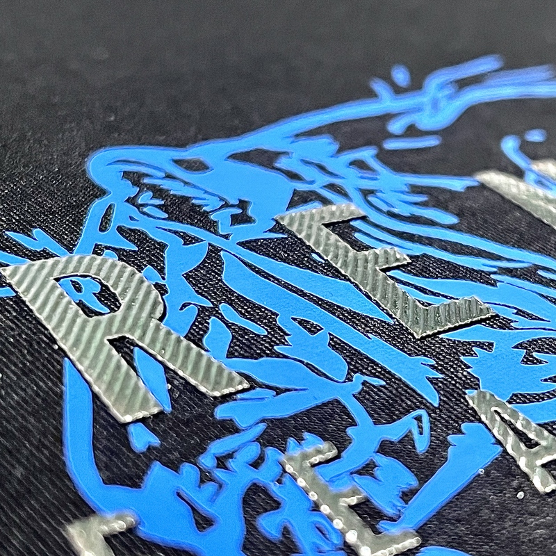 3D Custom Foil Silver Multi-layer Heat Transfer for Fashionwear 