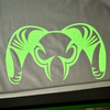 Luminescent Glow-in-dark Animal Heat Transfer Print