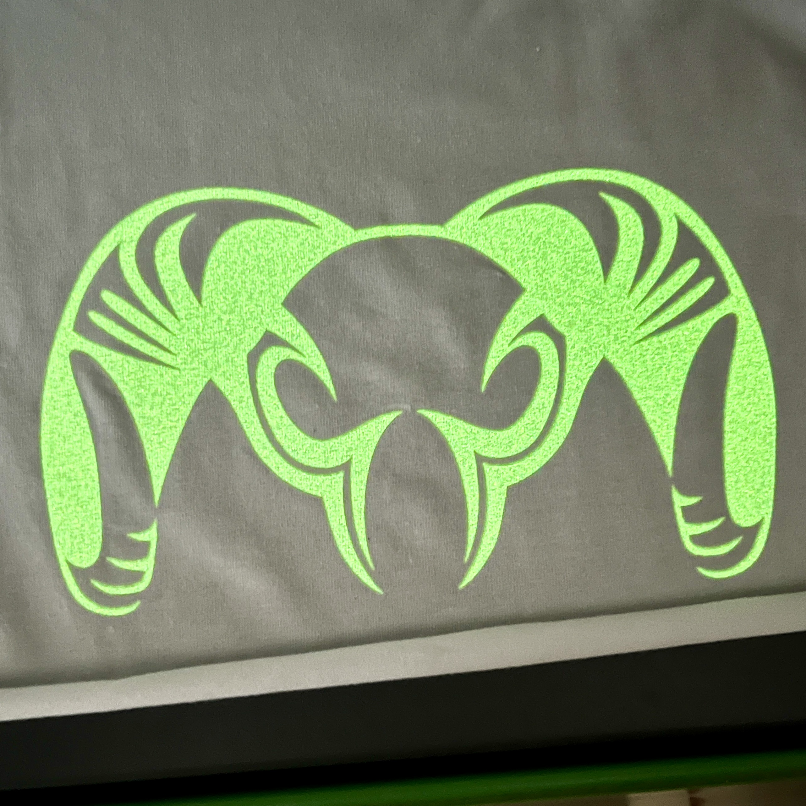 Luminescent Glow-in-dark Animal Heat Transfer Print