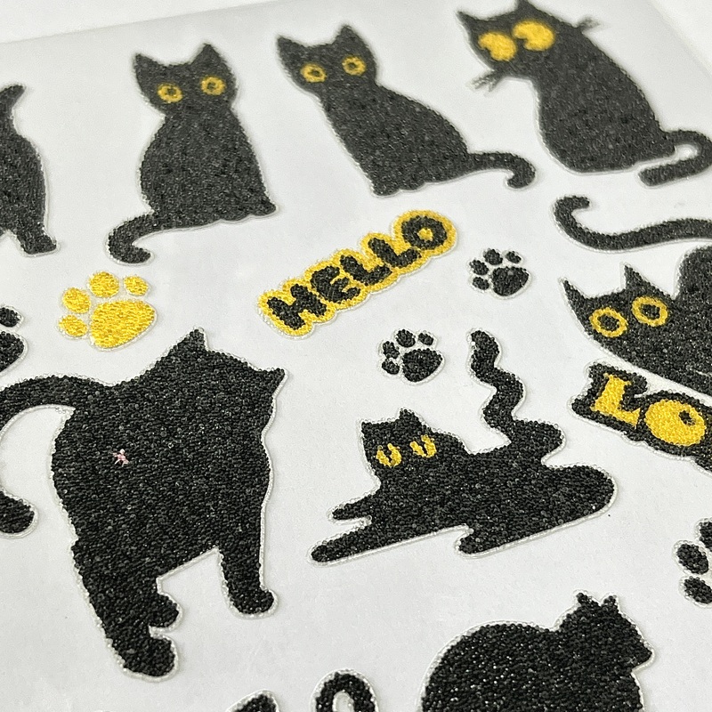 3D In-stock Customizable Adorable Cat Caviar Stickers for DIY Handicrafts