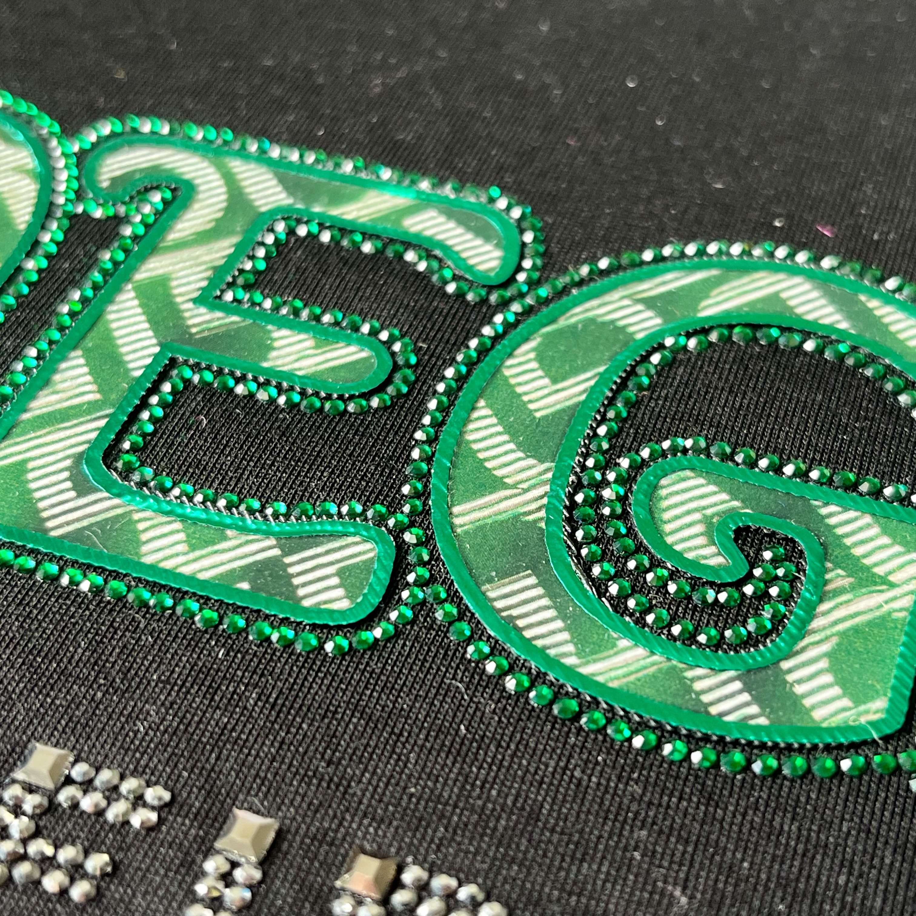 Green High Density Iron-on Letters