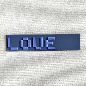 3D Multi-colour Letters Rubber Silicone Iron on Patches Sports Logo for Sportswear Teamwear Uniform Caps Bags