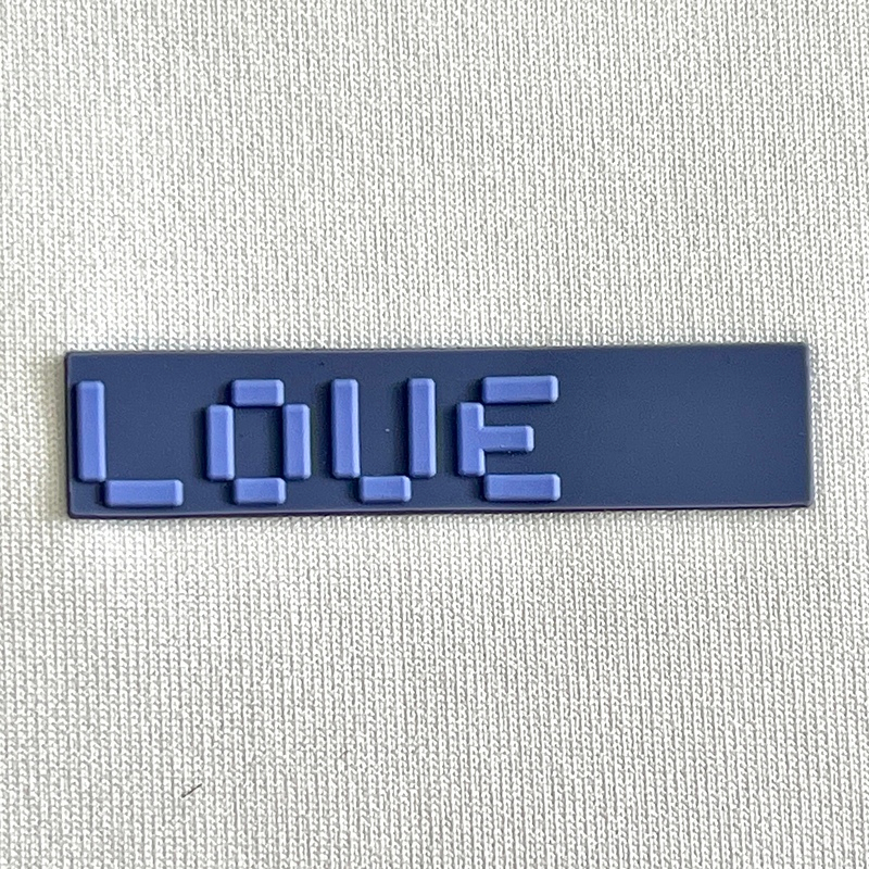 3D Multi-colour Letters Rubber Silicone Iron on Patches Sports Logo for Sportswear Teamwear Uniform Caps Bags
