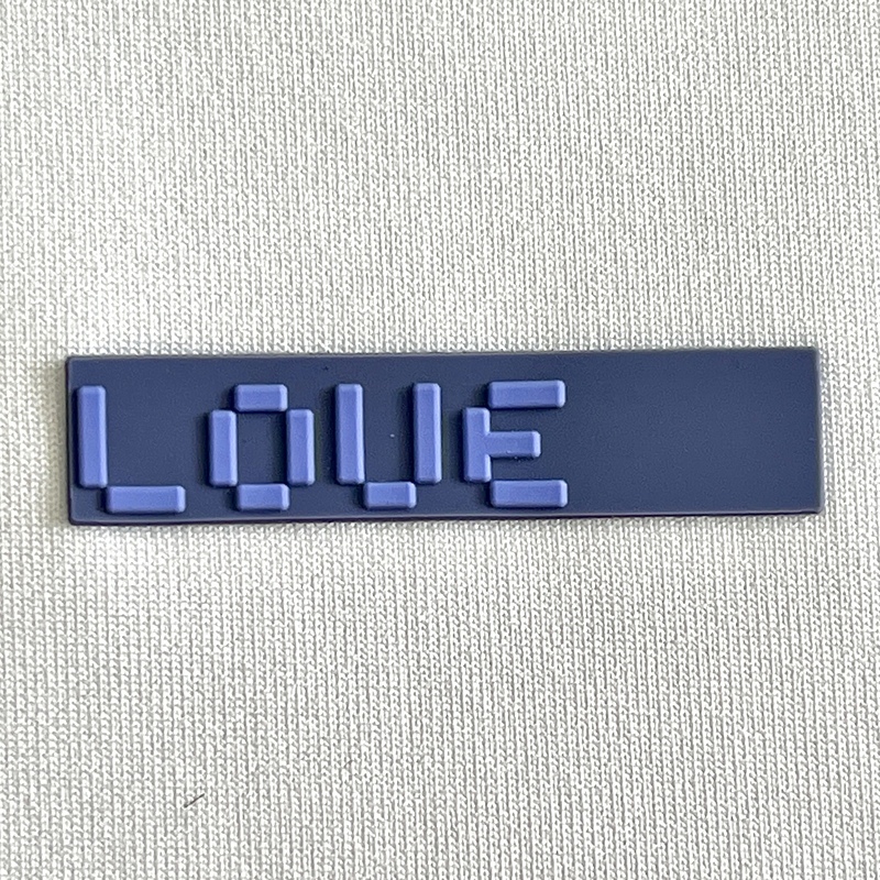 3D Multi-colour Letters Rubber Silicone Iron on Patches Sports Logo for Sportswear Teamwear Uniform Caps Bags