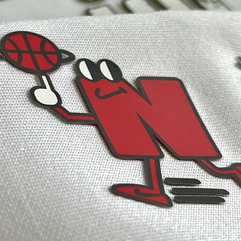 3D Multi-color Cartoon Rubber Silicone Patches Iron-on Club Badges with Raised Letters for Sportswear Teamwear Uniform