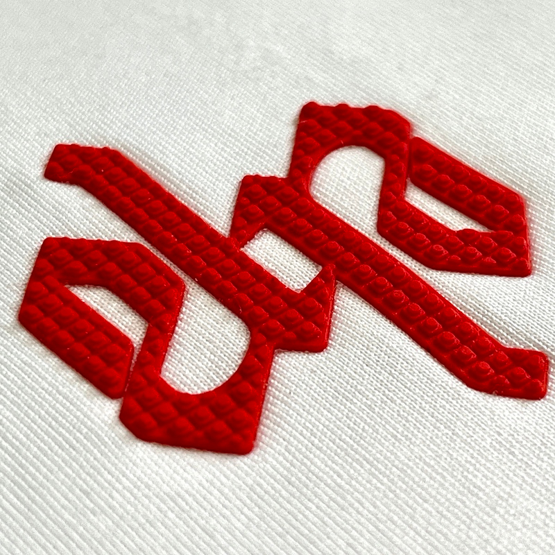 3D Red Letter Combination Rubber Silicone Iron-on Patches for Clothes