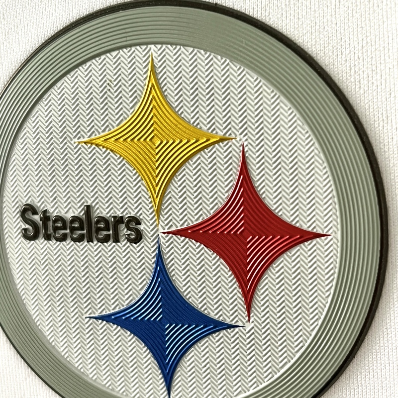 Metallic Football Textured Iron-on Badge