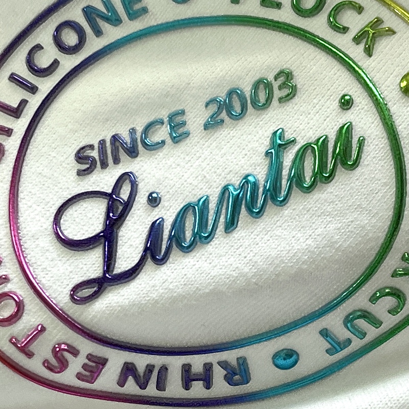 3D Iridescent TPU Patches Logo Badges Metallic High Frequency Patches for Sportswear Garments Uniforms