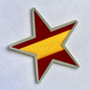 3D Star-designed Red-Gold Sew On Iron Patches for Apparel