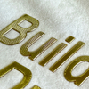 Metallic Gold Embossed Letters Iron - on Badge