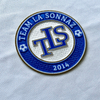 3D Blue and White Flock and Tatami Fabric Patches Sports Patches Iron On Sew On Patches for Garments Sportswear Uniforms