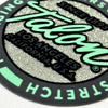 3D Shiny Round Metallic Silver Flock And Tatami Fabrics Clubs Patches for Garments Sportswear Teamwear