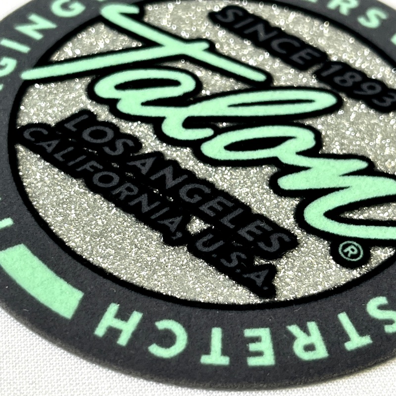 3D Shiny Round Metallic Silver Flock And Tatami Fabrics Clubs Patches for Garments Sportswear Teamwear