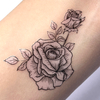 Custom Multicolor Red And White Rose Tattoo Stickers