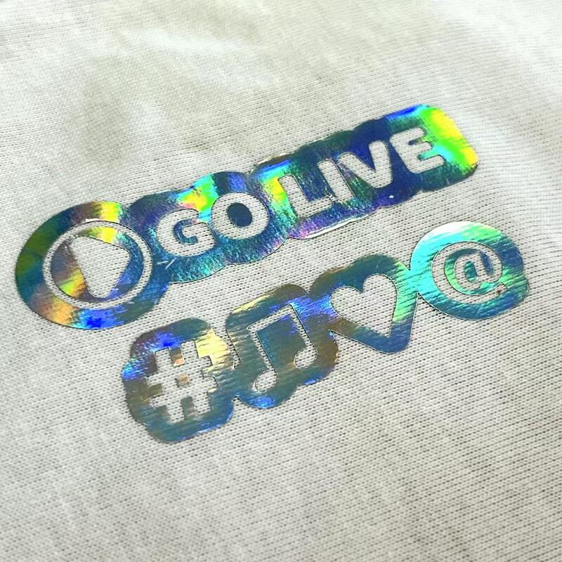Holographic Finish Logo Laser Heat Transfer For Home Textiles