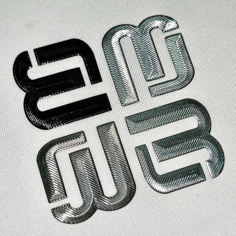 Metallic Texture TPU Patch for Sportswear Logo Decoration