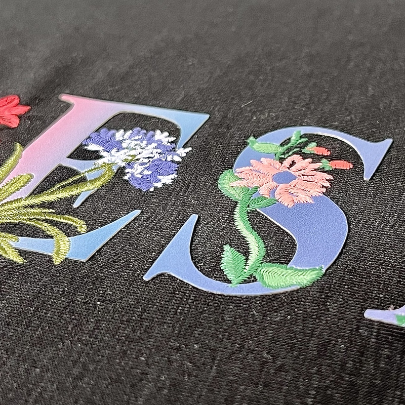 Floral Embroideried High Density Letters