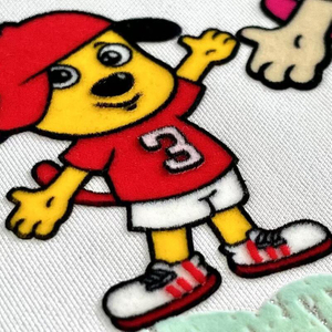  Cartoon Multi-layer Flock with Glitter Heat Transfer Labels