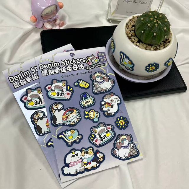 Customized DIY Iron-on and Stick-on Demin Stickers