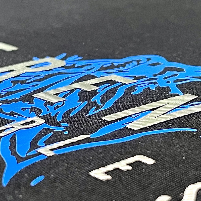 3D Custom Foil Silver Multi-layer Heat Transfer for Fashionwear 