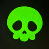 Evil Skull Luminous Heat Transfer Radiant Hazardous Printing