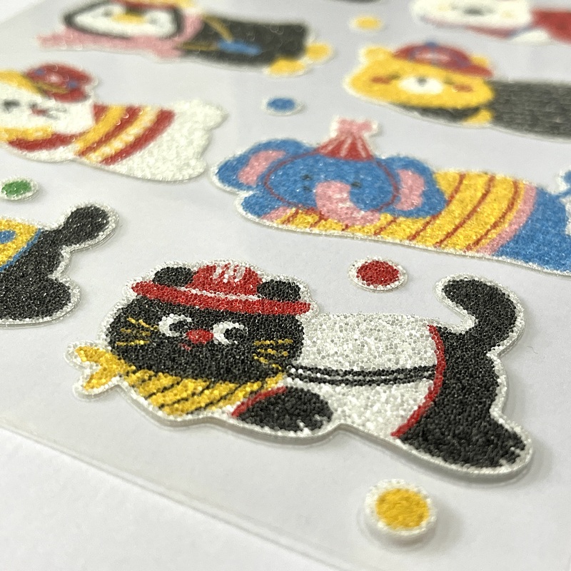 3D In-stock Customizable Adorable Animal Caviar Stickers for DIY Handicrafts