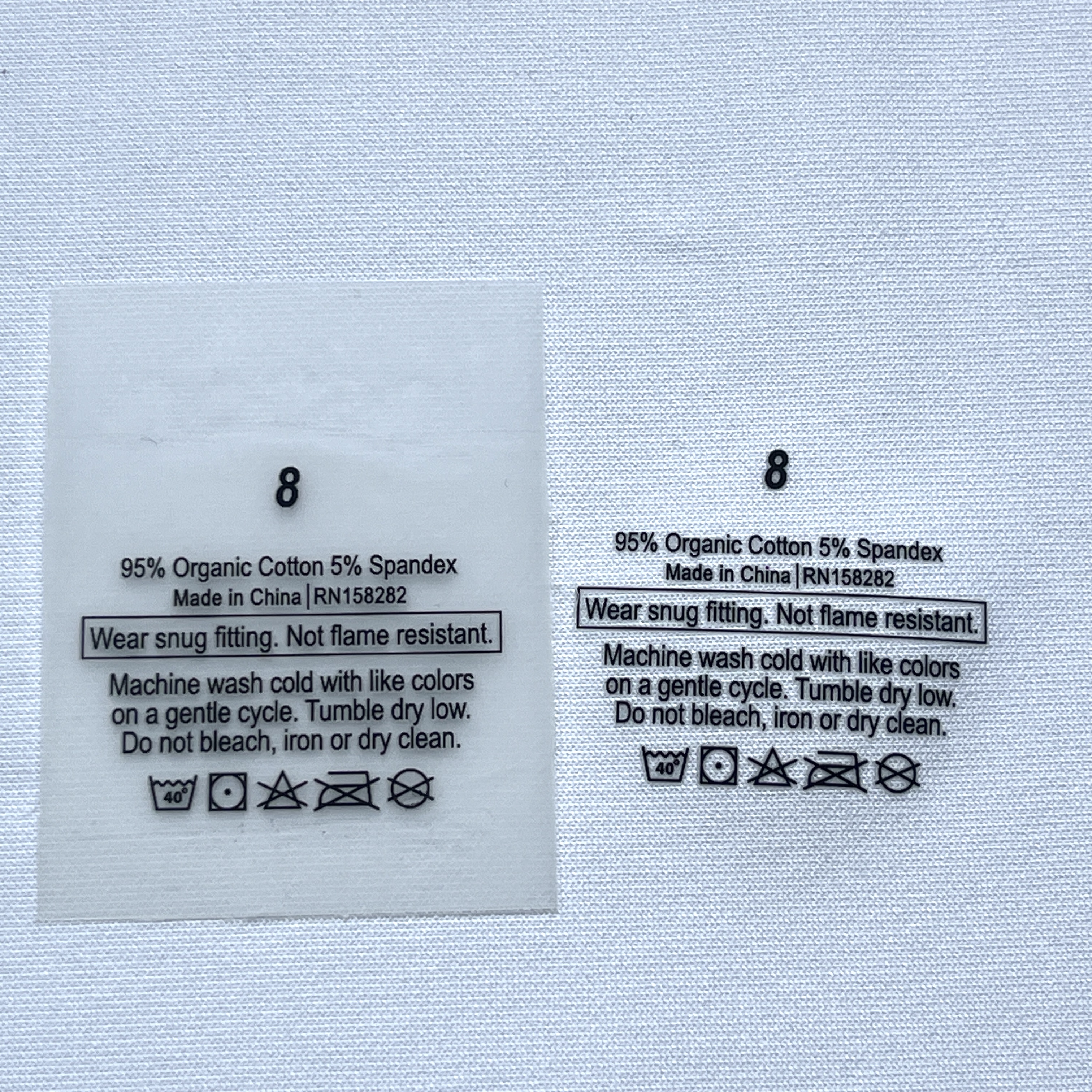 Custom Care Label Heat Transfer