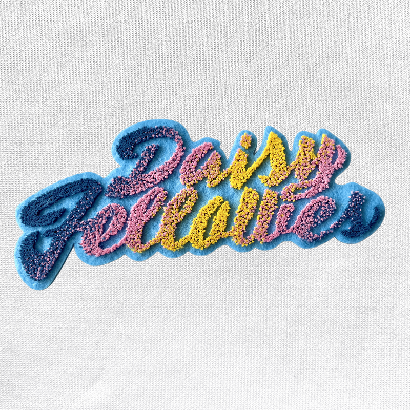 Custom Multicolour Embroidery Letter Heat Transfer Patch 