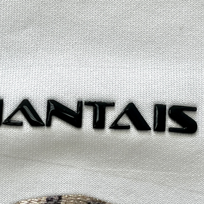 3D Black Jelly Rubber Silicone Patches with Raised Letters Iron-on Logo Badges for Sportswear Teamwear Uniform Bags