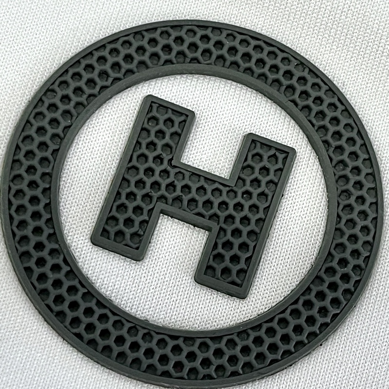 3D Black Circular Letters Rubber Silicone Iron-on Patches Sports Badges for Sportswear Teamwear Uniform