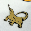 3D Animal Rubber Silicone Iron-on Patches Heat Transfer for Sportswear Uniform