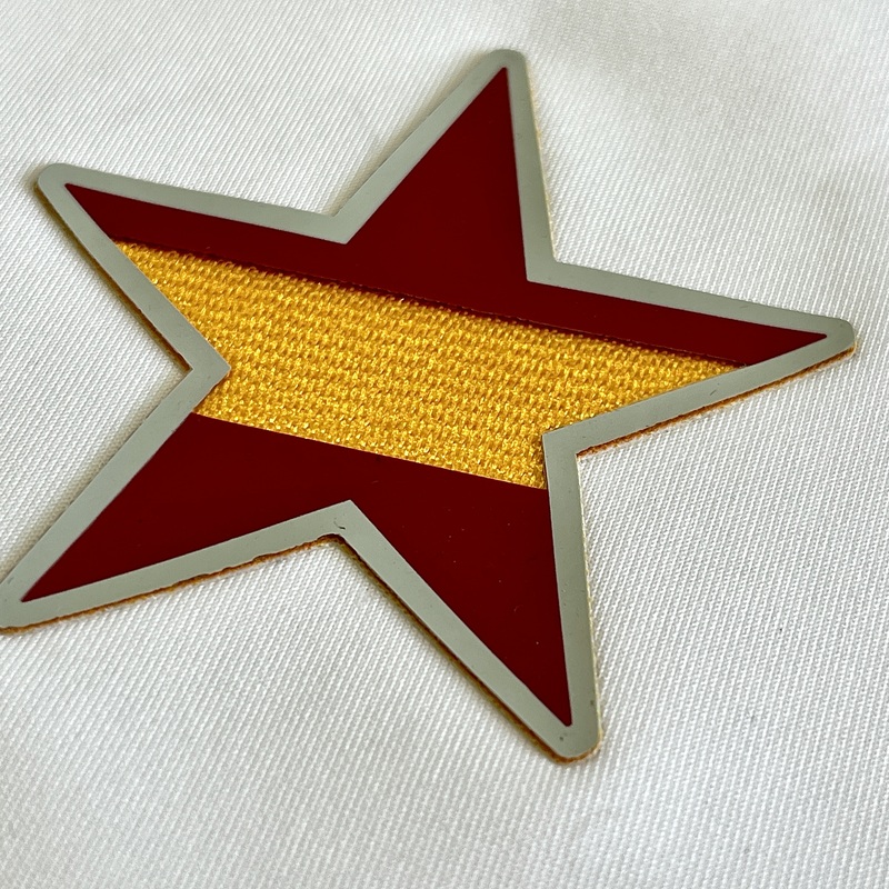 3D Star-designed Red-Gold Sew On Iron Patches for Apparel